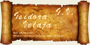 Isidora Velaja vizit kartica